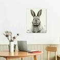 thumbnail image 3 of COMIO Canvas Wall Art Bunny Canvas Print Wall Decor Lovely Rabbit Posters for Baby Kids Room Framed Artwork for Bedroom Bathroom Kitchen Home Decor Nursery Wall Decor Bathroom Wall Decor, 3 of 5