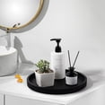 thumbnail image 2 of Silicone Bathroom Tray Round Kitchen Counter Organizer Decorative Vanity Accessories Coffee Table Decor for Perfume, Candle, Soap Dish, 10 Inch, Black, 2 of 13