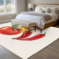 thumbnail image 4 of 6'x9' Area Rugs, Tomato Chili Indoor Outdoor Area Rug for Living Room Bedroom, Watercolor Fire Vegetable Washable Bathroom Rugs Kitchen Floor Carpet Mats Home Decor Aesthetic, 4 of 8