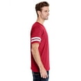thumbnail image 3 of LAT Mens Fine Jersey Crew Neck Short Sleeve Football Tee (6937) Vintage Red/Blended White, XL, 3 of 3
