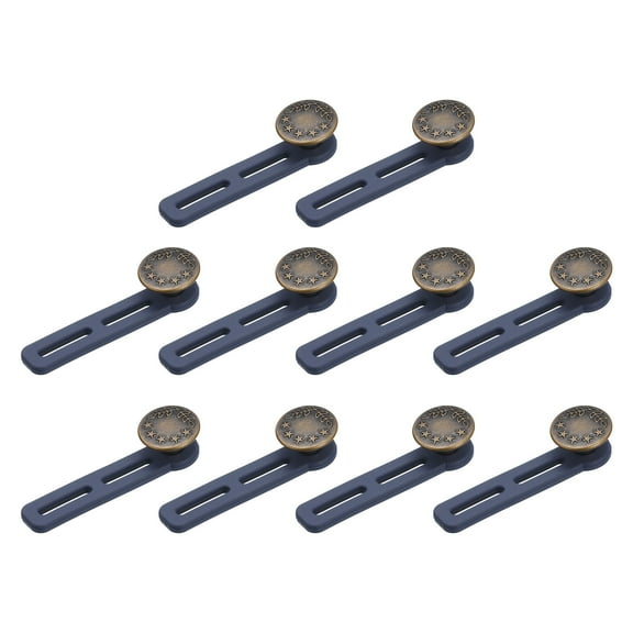 Button Extenders, 10pack Silicone Button Extenders for Jeans(Dark Copper,2.13")
