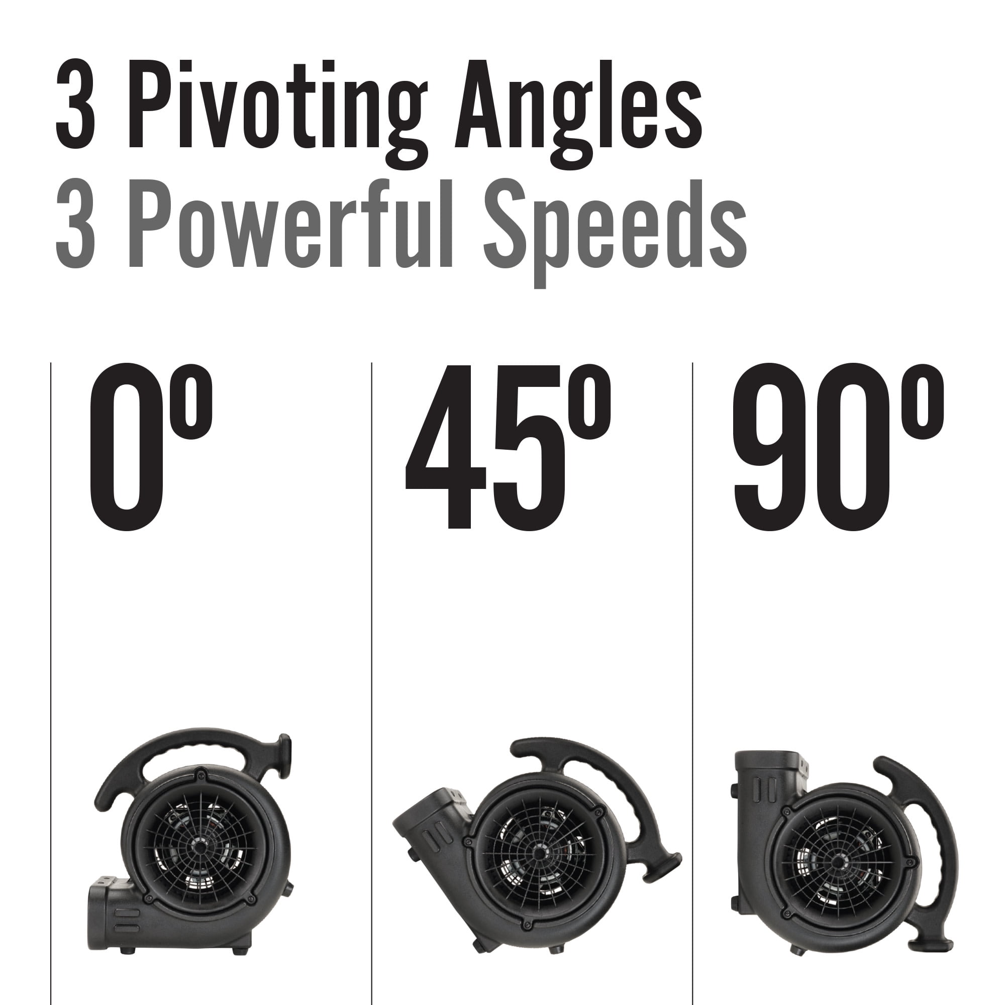 Lasko 13" Super Fan Max 3-Speed Air Mover Floor Fan with Outlets, Black, SF-20-BK