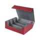 thumbnail image 3 of Estuche para 1800+ Hugo Estuche de baraja de cartas coleccionables rojo forrado en gris 11,5 x 10 x 4,2 pulgadas, 3 of 10