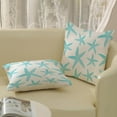 thumbnail image 2 of Coastal Pillow Covers 18x18 Pack of 2 Ocean Themed Teal Starfish Throw Pillow Covers Outdoor Decoration,Summer Beachy Nautical Decorative Pillowcase Linen Cushion Case Decor for Home Sofa, 2 of 6