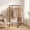 Black, variant on Clothes Rack, Rolling Round Garment Rack with 4 Universal Wheels and Shelf, Floor-Standing Clothes Hanging Rack for Bedroom, White