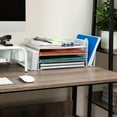 thumbnail image 2 of Mind Reader Desktop Organizer, File Storage, Paper Tray, Workspace, Office, Metal, White, 2 of 7