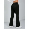 thumbnail image 3 of Women's Petite Navy Blue Textured Knit Flare Sweatpants, 3 of 10