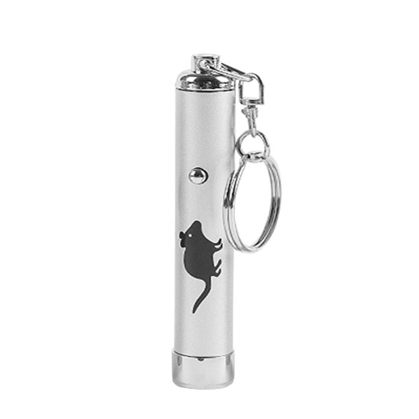 Eléctrico LED interactivo Pet Chaser Pointer Light Pen Cat Teaser Toys (Silver Mouse) Tmvgtek Ofspeizc