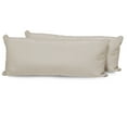 Beige Outdoor Throw Pillows Rectangle Set of 2