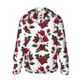 thumbnail image 3 of Balery Rose Flowers Men's Women's UPF 50+ Sun Protection Lightweight Hoodie Performance Long Sleeve Shirt for Fishing Running-Large, 3 of 9