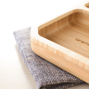 La Boos Square Portion Control Plates (4-Section) - MyPlate Healthy Diet Ratio Control or Weight Loss Aid plate - Made with Bamboo - BPA-Free Lunch Plate or Healthy Eating Plate