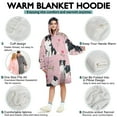 thumbnail image 5 of Wearable Oversized Blanket,Border Collie Dogs with Pioneer Flower Wearable Blanket Hoodie for Adults,Cozy Hooded Blankets with Super Pockets,Super Warm Fuzzy Pullover for Women & Men, 5 of 6