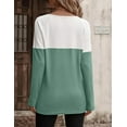 thumbnail image 3 of Zeagoo Womens Fall Tops Casual Shirts Long Sleeve Crewneck Sweatshirts Color Block Waffle Tunic Shirts Jumper Tops Fall Winter Tunics, 3 of 6