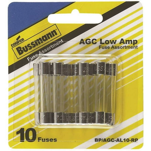 Bussmann 7116494, 0.3 lb, 1-6 Amps, 32 Volts AGC Electrical Fuse 10-Piece Pack