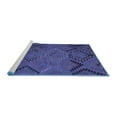 thumbnail image 2 of Ahgly Company Machine Washable Indoor Rectangle Southwestern Blue Country Area Rugs, 5' x 8', 2 of 4