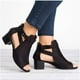 thumbnail image 5 of Sandalias con hebilla de tacón grueso de ante de talla grande para mujer Zapatos de boca de pez con cabeza redonda Wmkox8yii shjk414, 5 of 9