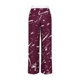 thumbnail image 4 of Birdeem Wide Leg Pants for Womenwoman Printing Elastic Waist Drawstring Wide Leg Long Pants, 4 of 5