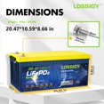 thumbnail image 2 of Batería para carrito de golf LOSSIGY 36V 100Ah con Bluetooth y BMS, 2 of 6