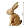 thumbnail image 2 of Easter Decorations Brown Bunny Decor Rabbit Figurines, Wabi Sabi Easter DIY Bunny Statue of 2for Spring Tabletop Home Decor Farmhouse Shelf Mantel,10.26in, 2 of 4
