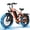 Orange, variant on Electric Bike for Adults, 1200W Peak Motor, 48V 20.8Ah Removable Battery, Up to 80 Miles Range, 20"x4.0" Fat Tires, Full Suspension, 7-Speed E-Bike, White with Phonebag & Lock