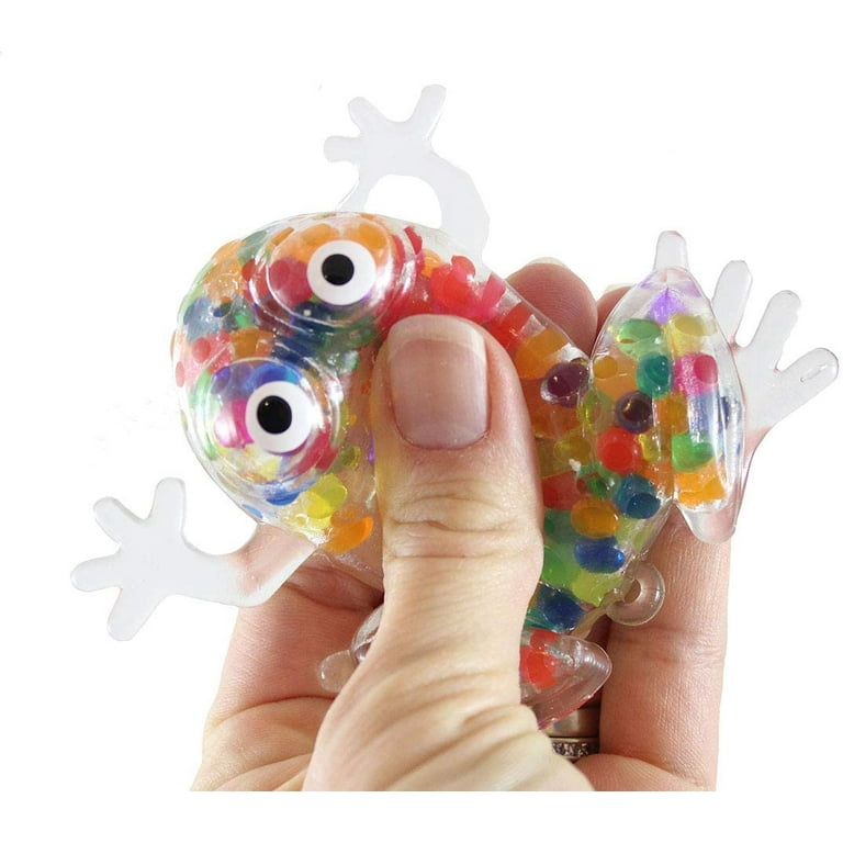 Curious Minds Busy Cute Frog Rainbow Water Bead Filled Squeeze Stress Balls Squishy Toy - Sensory Fidget Walmart.com