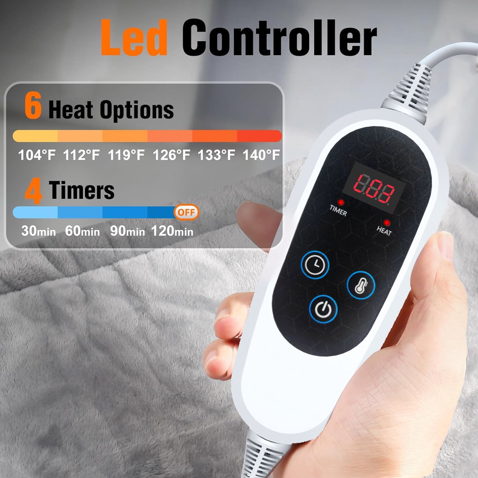 Heating Pad for Neck And Shoulders And Back, Valentines Day Gifts for Her Him Women Men Mom Wife, Heating Pad for Back, Multi Heat Settings, Timers Auto-Off, Large Neck Heating Pad, Local Warehouse