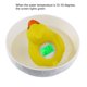 thumbnail image 4 of Baño de niños de dibujos animados pequeño termómetro de pato flotante boya fácil de leer, herramienta de prueba de temperatura del agua para bañera de hidromasaje Jumbo Swimmin, amarillo Feliz Sencillez, 4 of 5