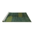 thumbnail image 2 of Ahgly Company Machine Washable Indoor Rectangle Abstract Turquoise Blue Modern Area Rugs, 5' x 8', 2 of 4
