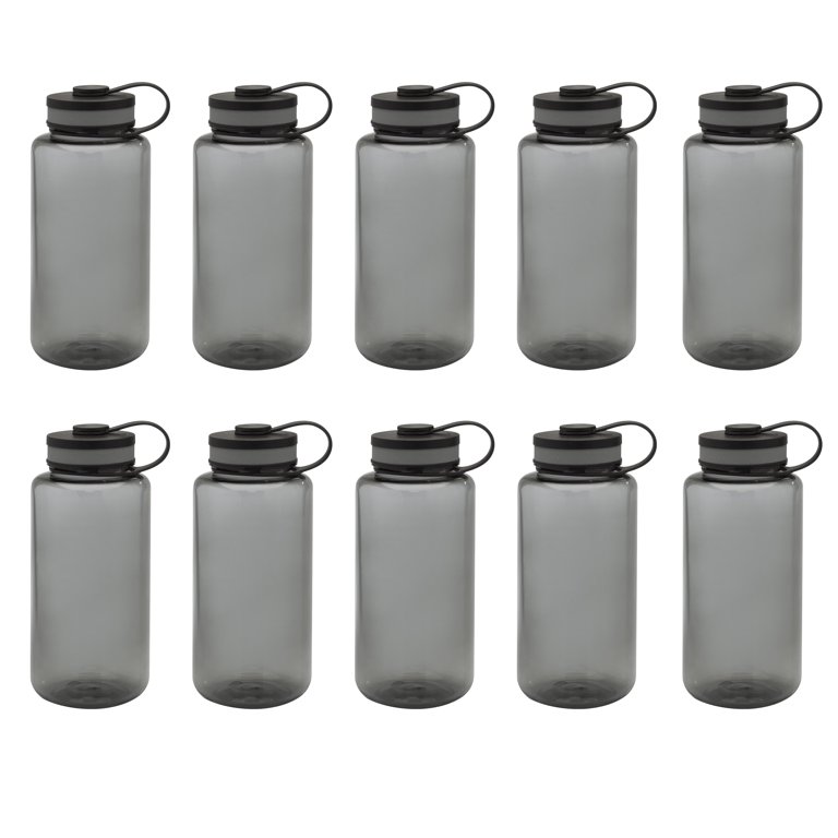 Water Bottles with Push Cap 28 oz. Set of 6, Bulk Pack - Reusable, Great  for Gym, Hiking, Cycling, School - White 