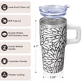 thumbnail image 3 of Bohemian 20oz Tumbler with Lids & Straws, Stainless Steel Double Wall Vacuum Insulated Travel Mug, Leakproof Coffee Cup, 3 of 5