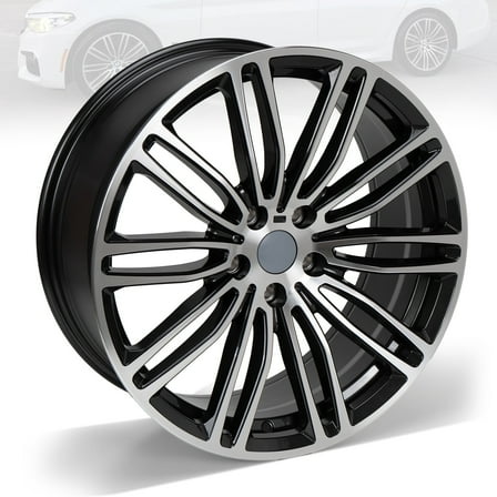 19" Replacement Wheel Rim Front 19x8-inch 5-Lug, for 2017-20 BMW 5-Series M550i 530e xDrive 530i 540d 540i 550i, Machined Orbit Grey