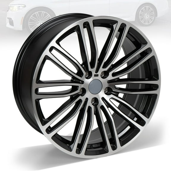 19" Replacement Wheel Rim Front 19x8-inch 5-Lug, for 2017-20 BMW 5-Series M550i 530e xDrive 530i 540d 540i 550i, Machined Orbit Grey