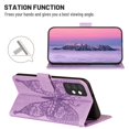 thumbnail image 5 of Samsung Galaxy A32 5G Wallet Case, Dteck Embossed Butterfly PU Leather Folio Flip Phone Case Stand Protective Cover with Credit Card Holder / Hand Strap for Samsung Galaxy A32 5G, Purple, 5 of 6