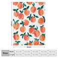 thumbnail image 4 of JRXY Flannel Fleece Blanket - Georgia Peaches Watercolor Peach - Anti-Pilling, Soft & Cozy, Multi-Functional - Available in Multiple Sizes White, 4 of 6