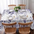 thumbnail image 3 of Purple Eucalyptus Table Cloth Waterproof Tablecloths, Spring Summer Farmhouse Leaves Watercolor Tablecloth Dining Table Cover for Kitchen Party Tabletop Outdoor, Rectangle Tablecloth 52x70 Inch, 3 of 9