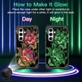 thumbnail image 2 of CASEFIV For Samsung Galaxy S25 FE Case,Glow in the dark Heavy Duty Shockproof Hard PC+Soft Silicone Drop Protective Women Girls Case for Galaxy S25 FE (2025),Black Flower, 2 of 7