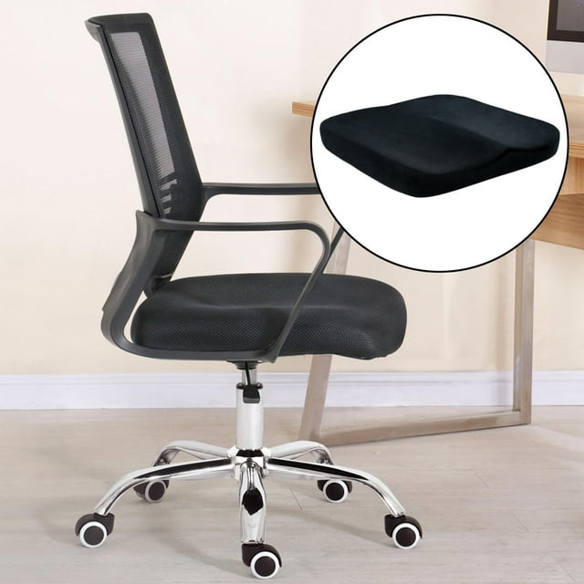 Cojín de Asiento de Espuma Colcomx Cojín del asiento Negro 40x40 cm