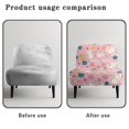 thumbnail image 6 of HELLHERO Cats Anti-Wrinkle Stain Protection Armless Slipper Chair Protector Elastic Bottom Armless Accent Chair Protector for Armless Chair, 6 of 8