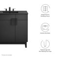 thumbnail image 3 of Modway Miles 36” Bathroom Vanity in Black Black, 3 of 10