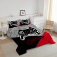 thumbnail image 4 of Psoiuetr Gaming Comforter for Kids Boys Teens Video Game Bedding Set Gamer Comforter Gamepad Comforter Set Queen Size Red Black Gray 3 Pieces, 4 of 6