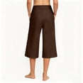 thumbnail image 4 of Luvrsol Capri Pants for Women Quick Dry Casual Solid High Rise Straight Leg 7/8 Capri Jeans, Size S-3XL, 4 of 8