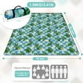 thumbnail image 2 of Extra Large Picnic Blanket(80 "x 80"), 3-Layer Thickening Waterproof Camping Blanket, Sandproof Picnic Blanket for Beach, Machine Washable, Wear-Resistant, Soft and Comfortable(Flowers), 2 of 6