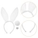 thumbnail image 5 of juego de diadema con orejas y cola de conejo, kit de diadema de peluche para fiesta de cosplay, diadema con orejas de conejo y cola, disfraz de conejo, 5 of 8