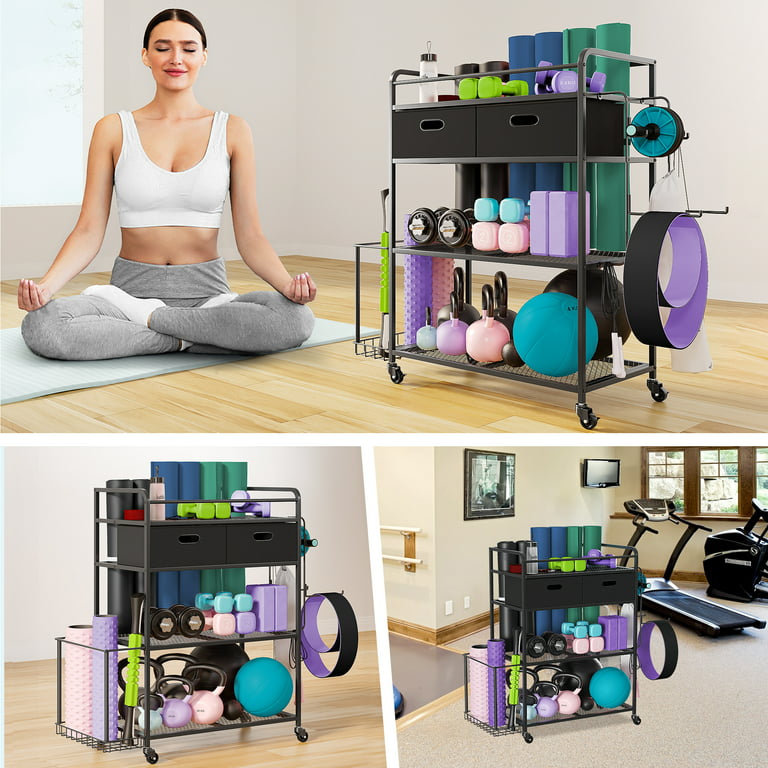 HOSSLLY Yoga Mat Storage Racks, Home Gym Storage Rack