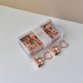 thumbnail image 3 of Matsuzay 12 piezas convenientes y confiables - Carpeta Elliot con clips de carpeta de metal Clip de aplicación amplia Oficina cartulina Gatito. - Oro rosa, 3 of 6