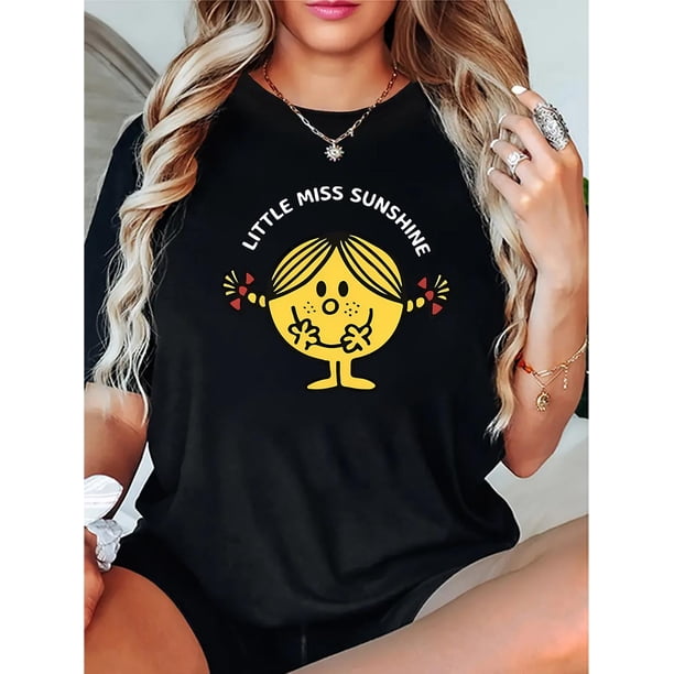 Camiseta Para Mujer Ropa De VeranoCute Cartoon Graphic Print T-shirt, Casual Round Neck Short Sleeve Top, Women's ClothingFather's Day, Mother's Day, New Year, Spring Festival, Valentine's Day, Inde