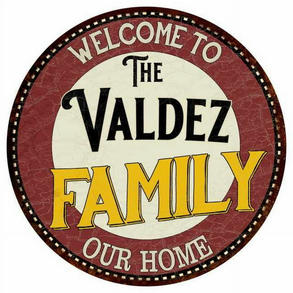 The Valdez Family 12" Round Metal Sign Kitchen Game Room Décor 200120038284