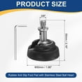 thumbnail image 2 of Uxcell Rubber Foot Spike, Universal Anti-Slip 3/8 Inch Thread Rubber Tripod Foot Pad Spikes Ball Head for Monopod Legs Replacement on Smooth Uneven Surface - (50x55mm), 2 of 7