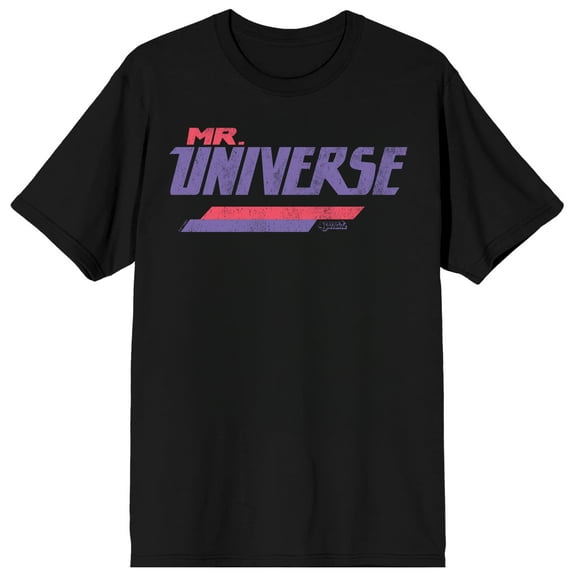 Steven Universe Mr. Universe on Black Short Sleeve Adult T-Shirt-Large