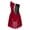 Burgundy, variant on DPOIS Kids Girls Lyrical Dance Dress Skirted Leotard Ballroom Costume Burgundy 8